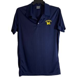 KA Knights Apparel Large Michigan M Navy Blue Polo Shirt